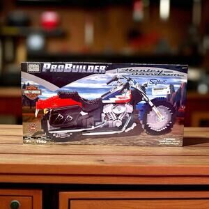 VTG Mega Bloks Harley Davidson Probuilder Softail Motorcycle 9771 NEW Box Wear